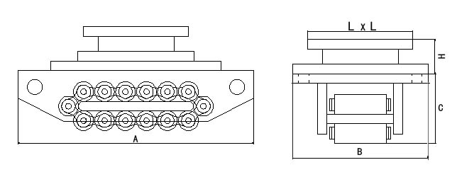 帶轉(zhuǎn)盤重物移運(yùn)器尺寸圖
